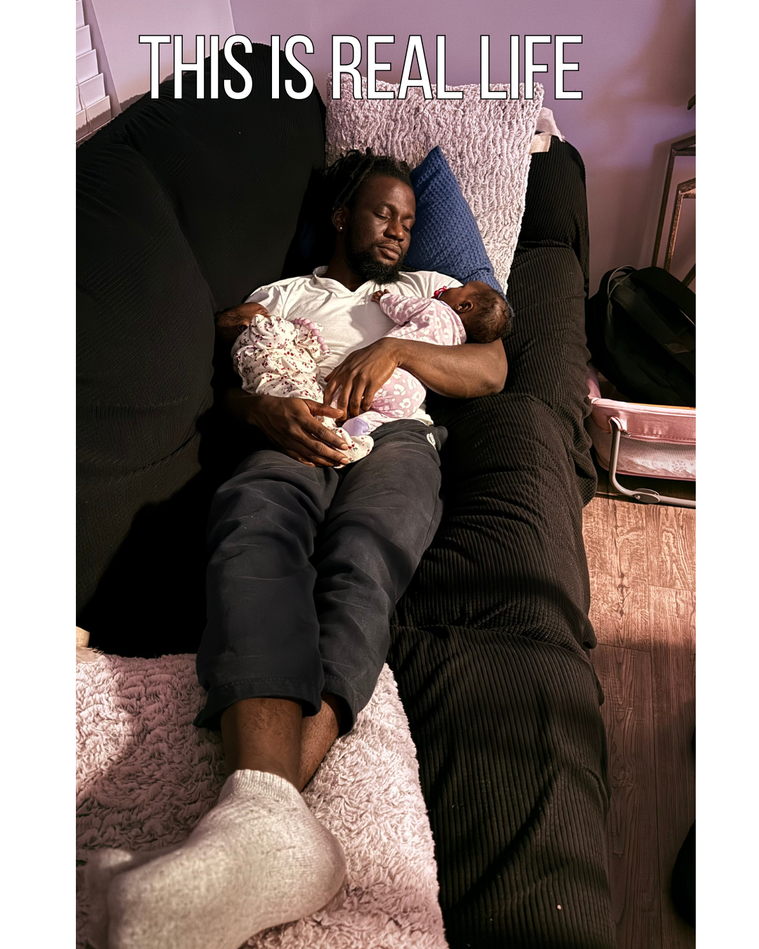 Dev Dad exhausted with baby - this is real life